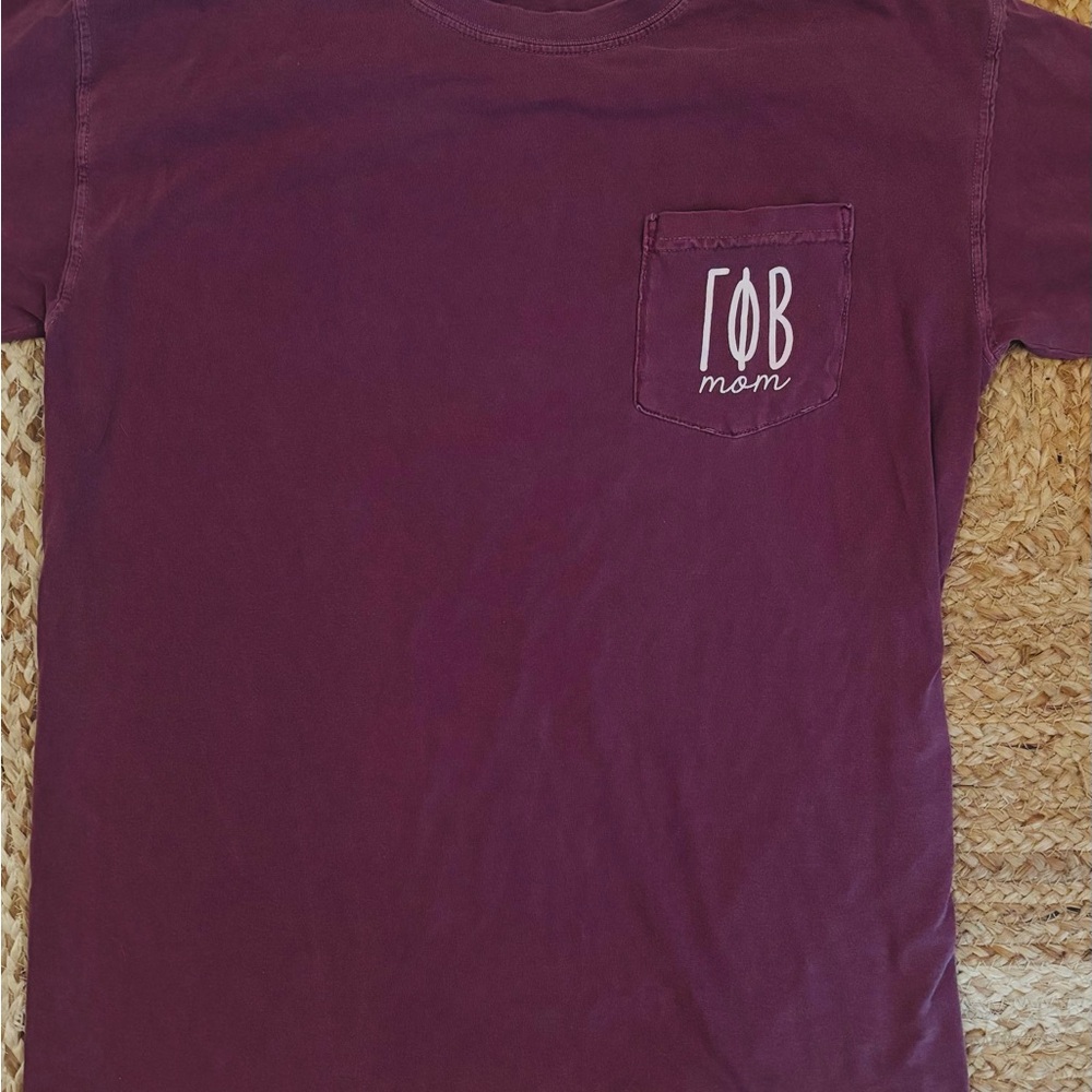 Comfort Colors Gamma Phi Beta Deep Purple Tee for a Mom